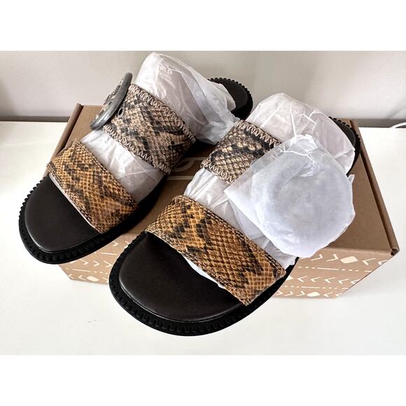 New Zodiac Frida Sandals Womens Buckled Two-Band Slide Sz 7 Round toe Cushioned - Picture 2 of 8